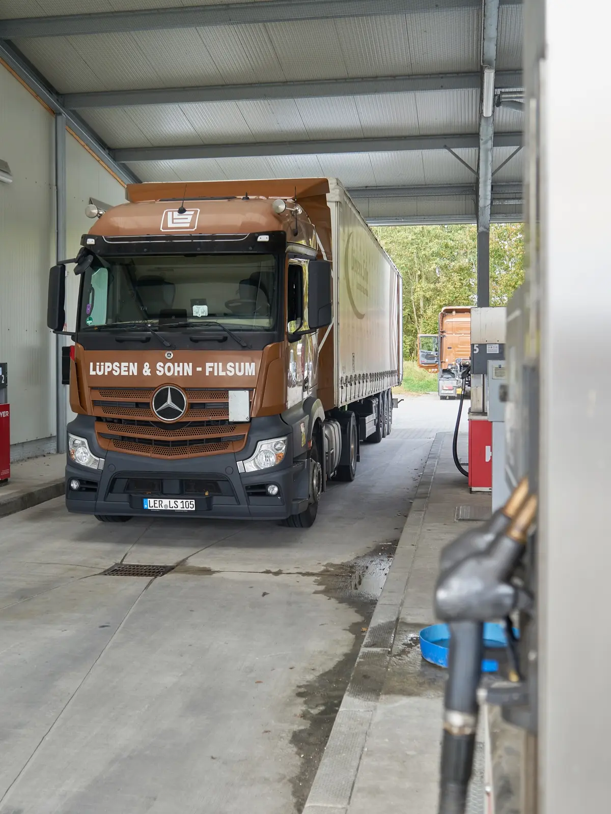 LKW an der Hoyer-Tankstelle